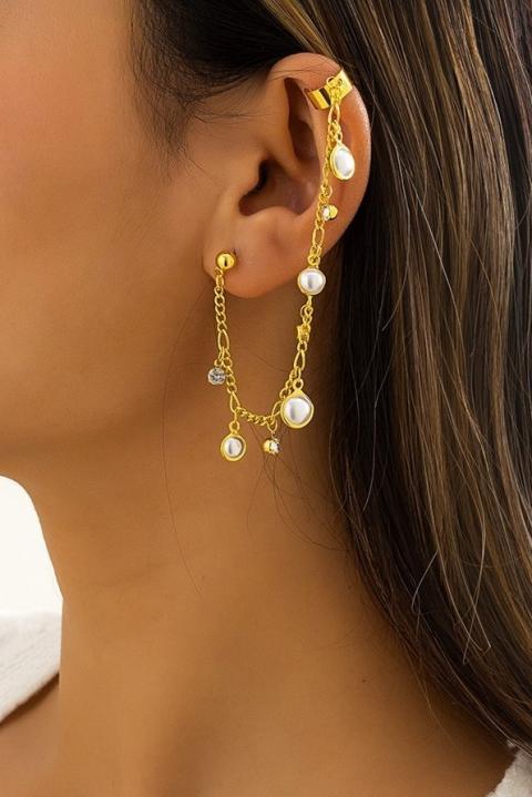 Elegantni uhani z obeski Aspana, zlate barve