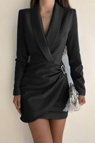 Elegantna mini obleka Farna, črna