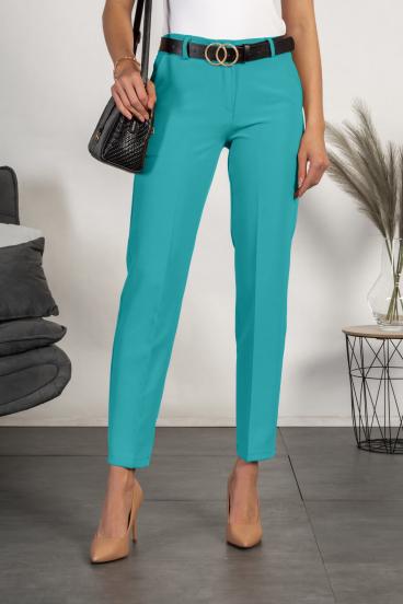 Elegantne dolge hlače z ravnimi hlačnicami Tordina, svetlo modre