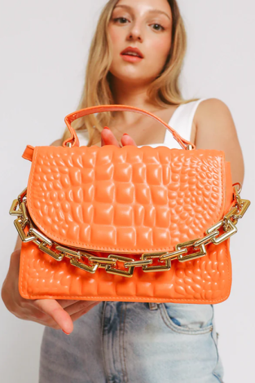 Manjša ročna torbica, ART2285, oranžna